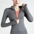 thumbnail image 1 of Ayfxijin Workout Tops for Women,Womens High Elastic Sports Standing Collar Slim Yoga Top Womens Long Sleeved Top Shirt, 1 of 3
