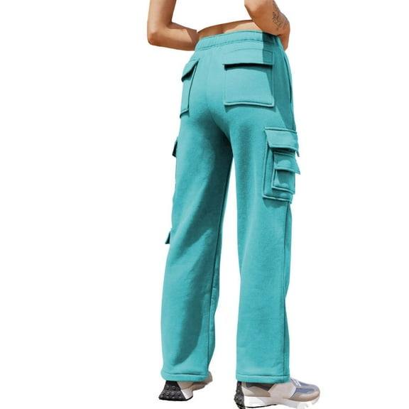 Ayfxijin Yoga Leggings for Women High Waisted Yoga Casual Pants Workout Leggings Cargo With 4 Pockets Yoga Pants