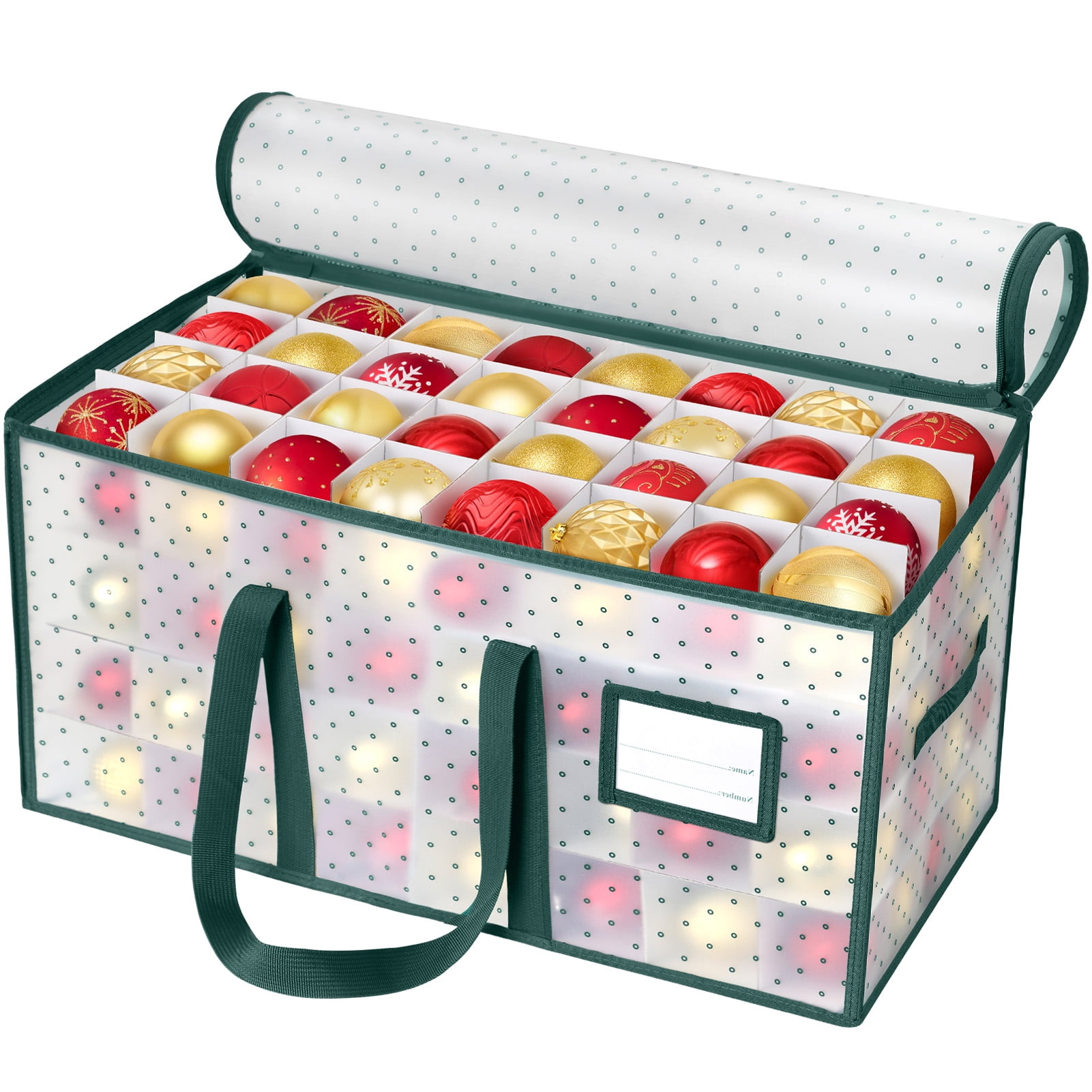 Ayieyill 128Count Christmas Ornament Storage Box Large, Holiday