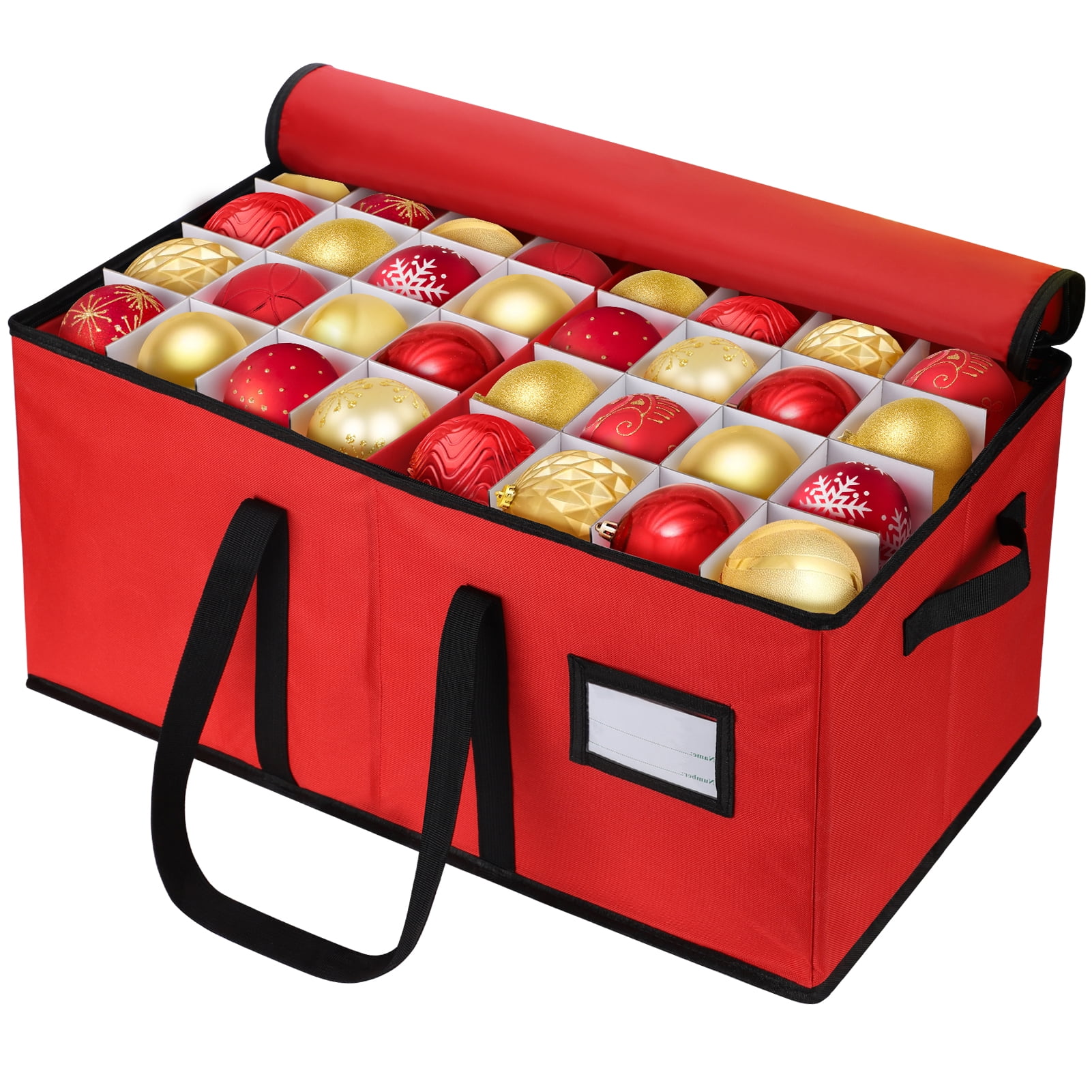 Sterilite 1427 - Stack & Carry - 2 Layer Ornament Box Rocket Red 14276604