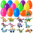 thumbnail image 1 of Ayieyill 12Pcs Pre Filled Easter Eggs with Dinosaurs Building Blocks, Egg Surprise Toys for Easter Basket Stuffers, Colorful, 1 of 9