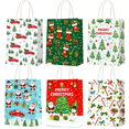 thumbnail image 1 of Ayieyill 12pcs Christmas Kraft Gift Bags with Handle, Christmas Paper Gift Treat Bags Bulk, Goodie Bags for Holiday Decor, colorful, 1 of 6