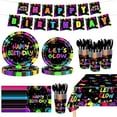 thumbnail image 1 of Ayieyill 170Pcs Happy Birthday Decorations Kit, Birthday Party Supplies Set for 24 Guests, Includes Plates and Cups and Napkins Straws Sets, 1 of 7