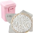 thumbnail image 1 of Ayieyill 2.2Lb Ceramic Pie Weights, Reusable 10mm Baking Beans Pie Crust Weights with Wheat Straw Container (35 oz Total), 1 of 7