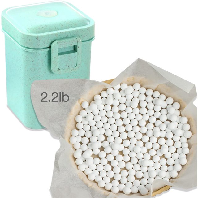 Ayieyill 2.2Lb Ceramic Pie Weights, Reusable 10mm Baking Beans Pie