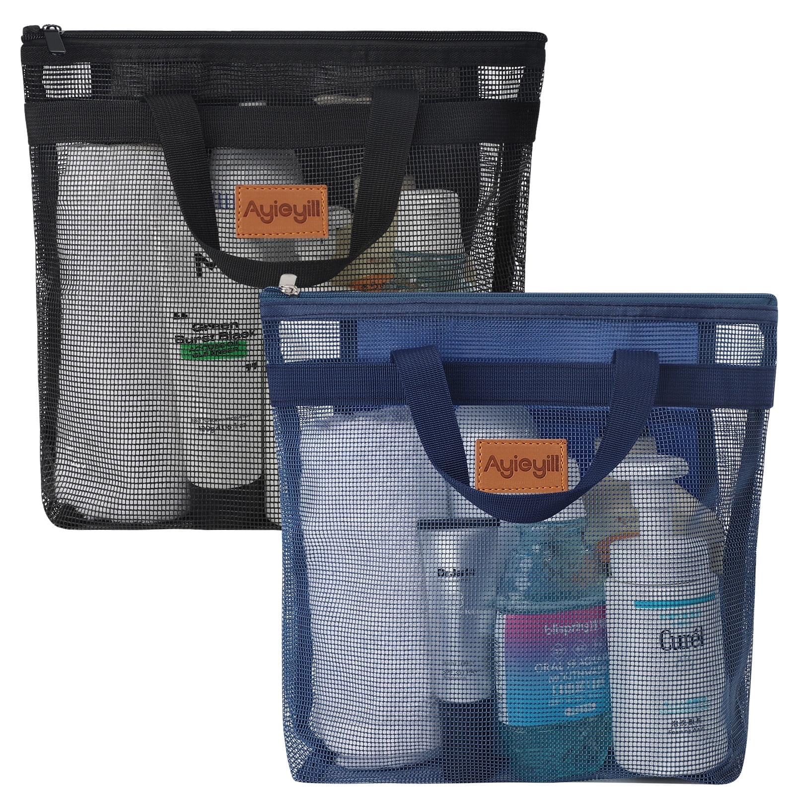 Ayieyill 2 Pcs Portable Mesh Shower Caddy for College, Quick Dry Hanging Portable Shower Caddy ...