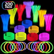 Ayieyill 200pcs Glow Sticks Bulk Party Pack 8" Halloween Glow Sticks for Kids Glow in The Dark Party Supplies