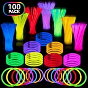 Ayieyill 100pcs Glow Sticks Bulk Party Pack 8 Halloween Glow Sticks for Kids Glow in The Dark Party Supplies