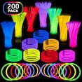 thumbnail image 1 of Ayieyill 200pcs Glow Sticks Bulk Party Pack 8" Halloween Glow Sticks for Kids Glow in The Dark Party Supplies, 1 of 8