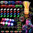 thumbnail image 1 of Ayieyill 206pcs Glow in the Dark Party Supplies for Kids Adults, Neon Light Up Christmas Party Favors with Glow Sticks, 1 of 7