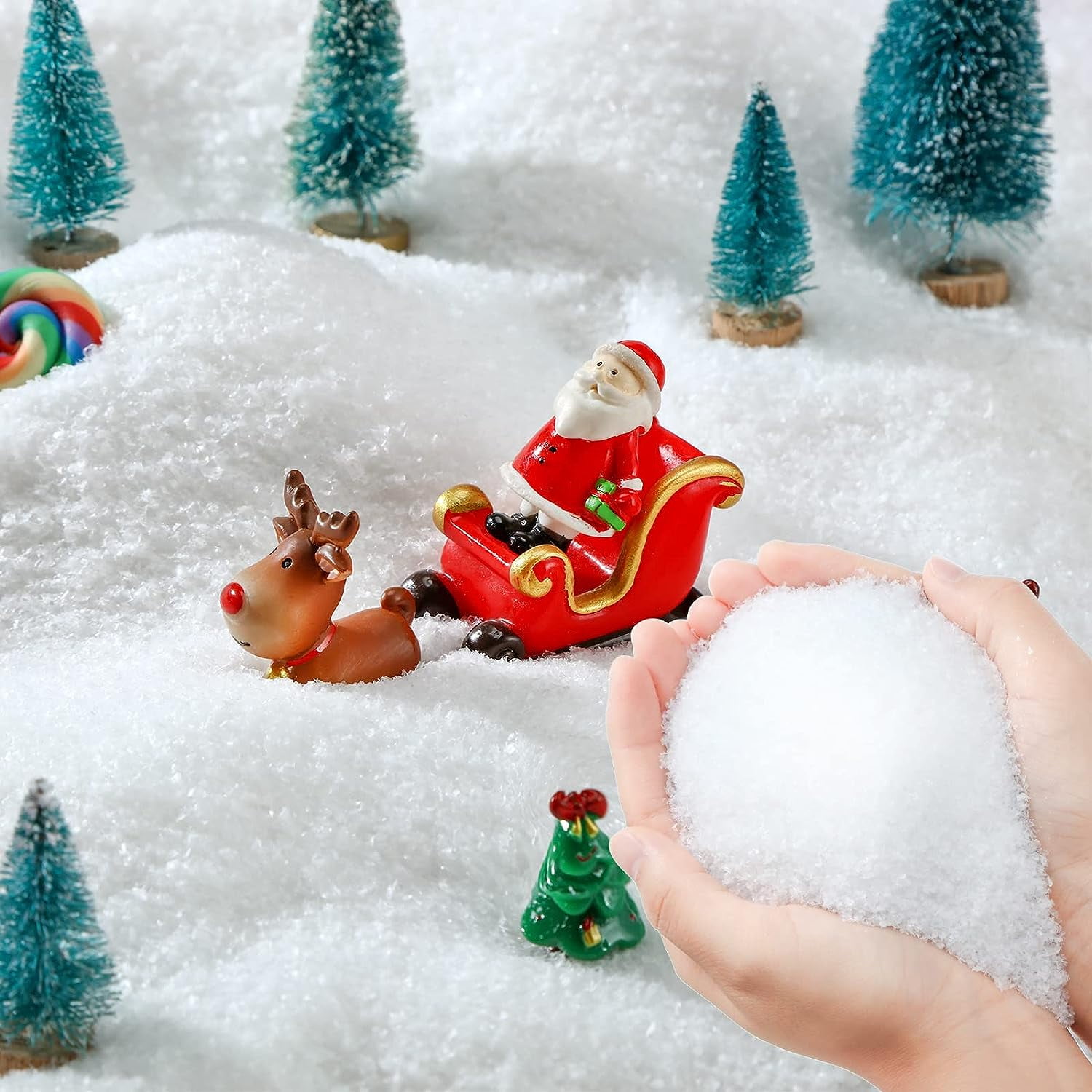 100g Instant Artificial Pretend Fake Snow Christmas Tree Elf Decoration  7990
