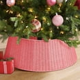 thumbnail image 1 of Ayieyill 26 inch Christmas Tree Collar, Christmas Tree Skirt for Christmas Tree Decorations | Rattan (Pink), 1 of 7