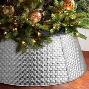 Ayieyill 28 inch Christmas Tree Collar, Christmas Tree Skirt for Christmas Tree Decorations | Metal