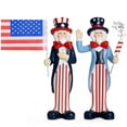 thumbnail image 1 of Ayieyill 2Pcs 4th of July Gnomes Decorations, Patriotic Fourth of July decorations(Red White and Blue ), 1 of 7