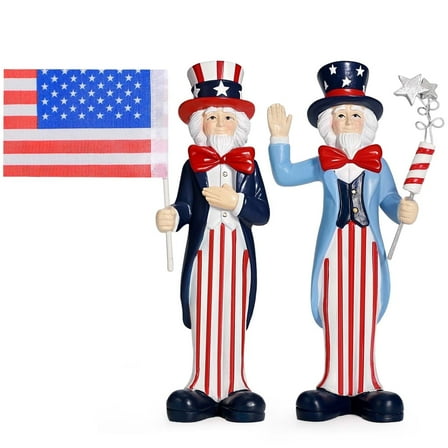 Ayieyill 2Pcs 4th of July Gnomes Decorations, Patriotic Fourth of July decorations(Red White and Blue )