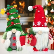 Ayieyill 2pc Christmas Gnomes Plush Decorations - Christmas Ornaments - Swedish Tomte Handmade Gnome Gift, Holiday Home Decor 12.2 inch