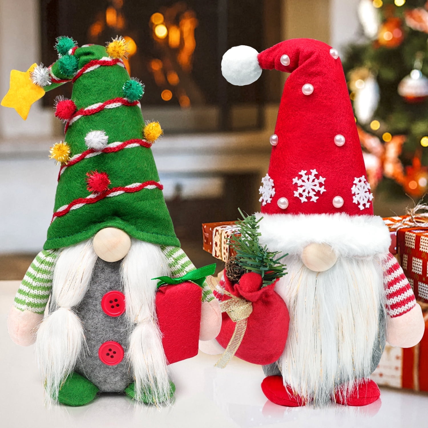 Ayieyill Christmas Gnomes Plush Decorations, Swedish Handmade