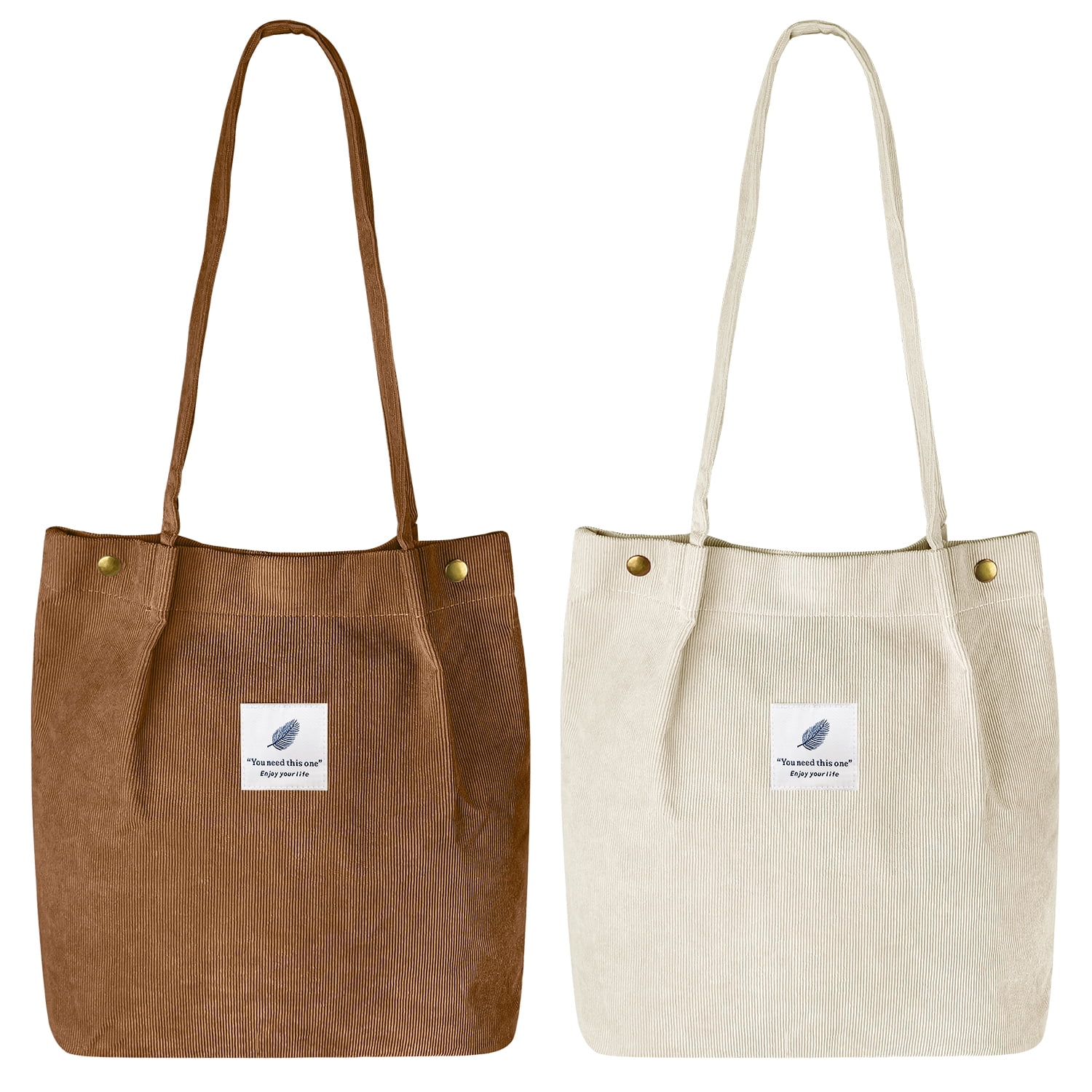 Bototack Borsa Tote In Velluto A Coste Donna - Tracolla Regolabile, Piccola Borsa A Mano Per Scuola, Lavoro E Shopping