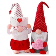 Ayieyill 2pcs Gnome Decor Valentine Day Home Decorations Gnomes Plush Dolls,Mr and Mrs Handmake Scandinavian Tomte for Valentine's Day Table Ornament,Valentine's Gifts