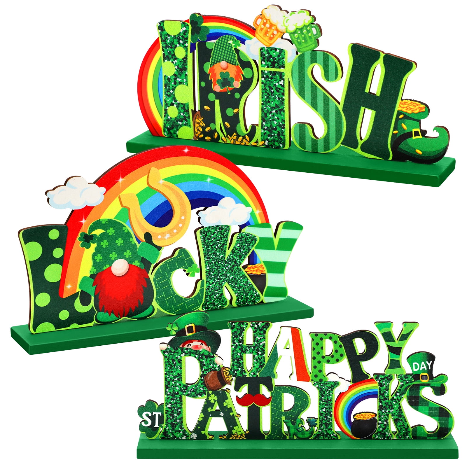 Ayieyill 3 Pcs St. Patrick's Day Decorations Cute Saint Patricks Day