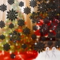 thumbnail image 1 of Ayieyill 46pcs Christmas Tree Decoration Snowflake Ornaments - Black Glitter Christmas Snowflake Tree Stocking Snowman Reindeer Santa Hanging Ornaments, 1 of 8