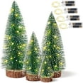 thumbnail image 1 of Ayieyill 4pcs Mini Christmas Tree Decorations, Small Christmas Tree Desktop Snow Miniature Pine Tree Tabletop Christmas Tree Small Pine Tree Xmas Decor, 1 of 8