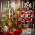 thumbnail image 1 of Ayieyill 52Pcs Christmas Snowflake Decorations,  Icicles Ornaments Set Clear Snowflake Acrylic Christmas Ornaments for Christmas Tree Decorations, 1 of 7