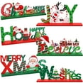 thumbnail image 1 of Ayieyill 6Pcs Christmas Table Decorations Signs, Christmas Decoration Indoor, Wooden, 1 of 7