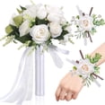 thumbnail image 1 of Ayieyill Wedding Bouquets for Bride and Bridesmaids, Tossing Artificial Flower Bouquets, Wedding Decorations, 1 of 9