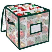 Rolling Adjustable Ornament Storage Bag - Up to 64 Tall Compartments, Heavy-Duty Fabric, 3-Year Warranty - Keepsakes, Green - Covermates