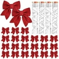 thumbnail image 1 of Ayieyill Christmas Bows Tree Decorations, Red Bows for Christmas Tree, 27Pcs, 1 of 8