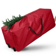Ayieyill Christmas Tree Storage Bag, Moisture Christmas Tree Bag - for 9 FT Artificial Trees (Red)