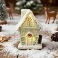 thumbnail image 1 of Ayieyill Christmas Village Light Up House Christmas Decorations Indoor Tabletop Christmas Decor, Green, 1 of 7