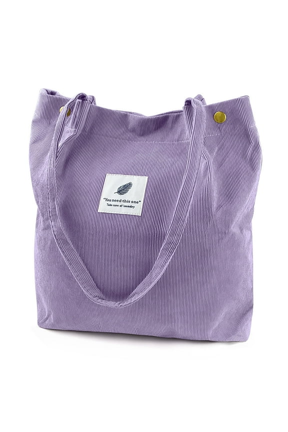 Corduroy Tote Bag for Women Girl Lady Large Corduroy Bag Canvas Shoulder Bag and Handbags with Inner Pocket