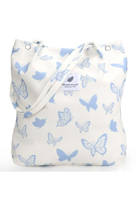 Corduroy Tote Bag for Women Girl Lady Large Corduroy Bag Canvas Shoulder Bag and Handbags with Inner Pocket