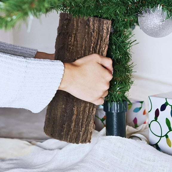 Ayieyill Christmas Tree Skirt, Durable Christmas Tree Collar and Tree Base Cover for Concealing Fake Tree Pole, Easy-Install Christmas Tree Decor