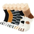 thumbnail image 1 of Ayieyill Fuzzy Socks for Women, 6 Pairs Plush Slipper Socks Women, Warm Soft Fluffy Socks Thick Cozy Plush Sock Winter Christmas Socks for Women, 1 of 8