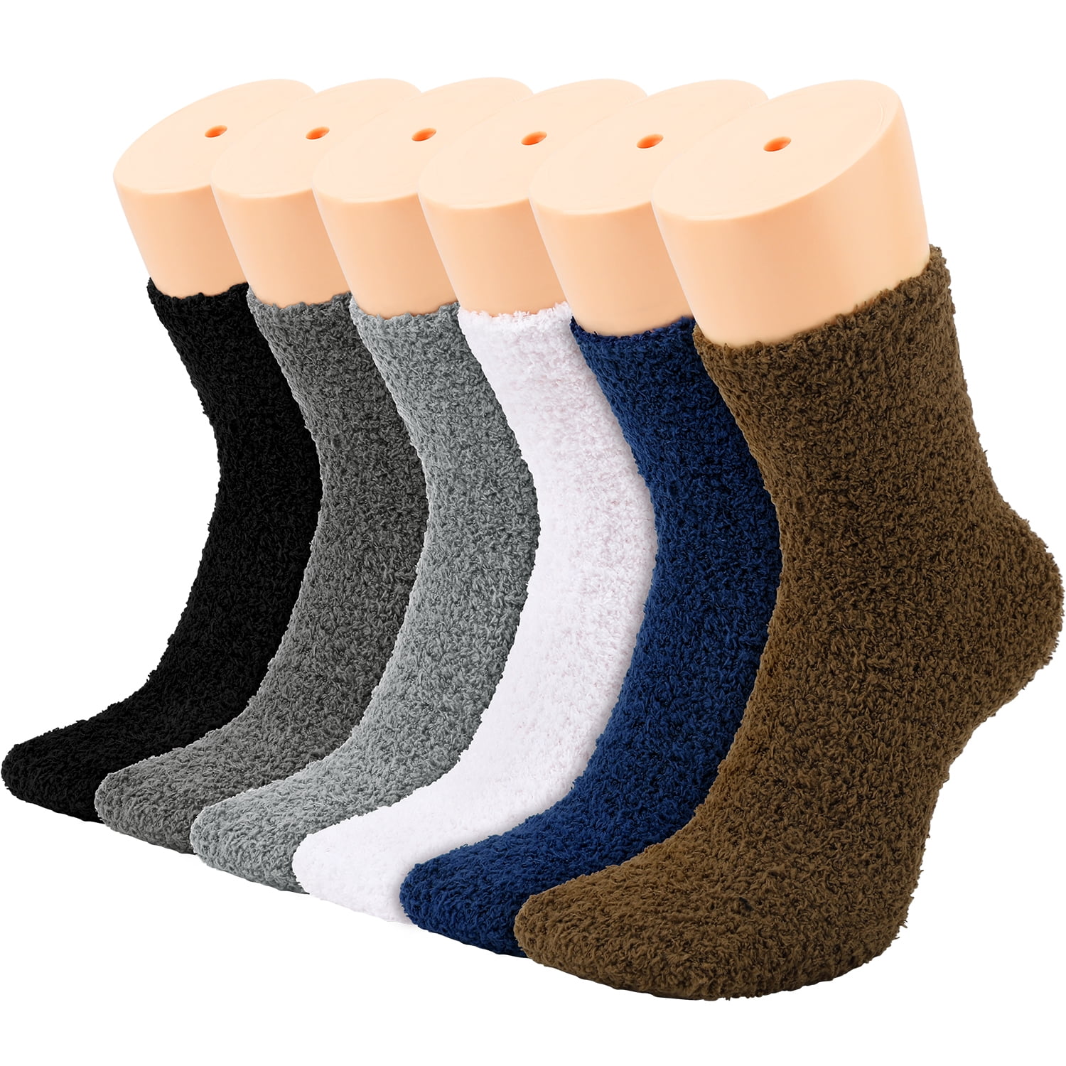 TEHOOK Fuzzy Socks 5 Pack Winter Thick Socks Warm Comfort Soft Cozy Fuzzy  Floor Socks One Size at  Women's Clothing store