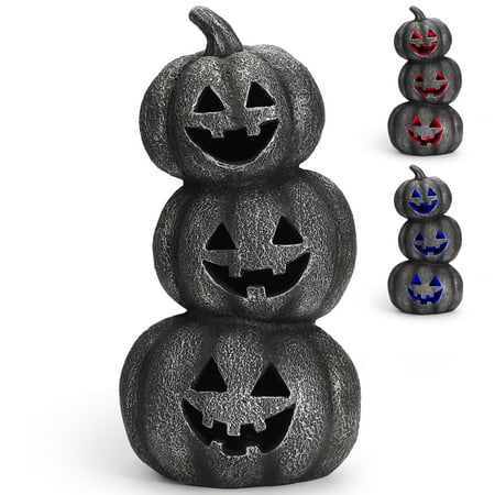 Ayieyill Halloween Pumpkin Decorations, Stacked Pumpkins with Color-Changing LED for Light up Halloween Decorations Indoor price history and forecast - Ayieyill