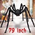 thumbnail image 1 of Ayieyill 79 In Giant Spider Halloween Decorations Outdoor, Scary Large Spider for Halloween Yard Decorations, Haunted House Props, 1pc, 1 of 8