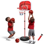 Ayieyill Kids Basketball Hoop, Basketball Hoop Indoor Adjustable Height 2.8-5 FT - Toddler Basketball Hoop - Basketball Goals Indoor Outdoor Play