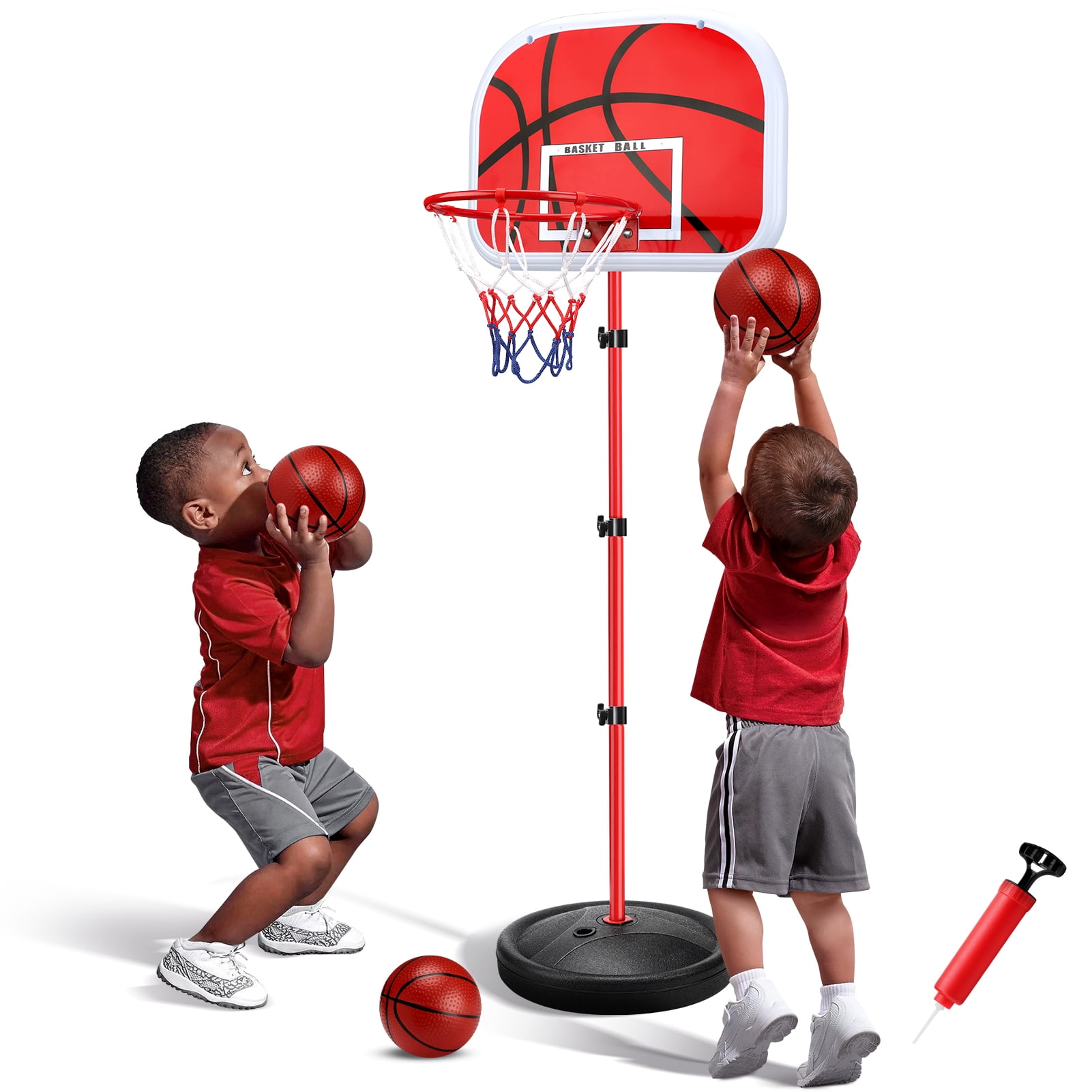 Ayieyill Mini Children's Basketball Set For Kids, Adjustable Height 46