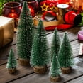thumbnail image 1 of Ayieyill Mini Christmas Trees Decorations - 6pcs Small Bottle Brush Trees, Artificial Tabletop Christmas Tree for Indoor Outdoor Home Room Party(Green), 1 of 10