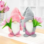 Ayieyill 2 Pcs Mothers Day Gnomes Plush Decor Gifts - Spring Gnomes Decor, Spring Decorations for The Home, 15 inches