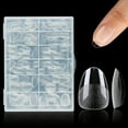 thumbnail image 1 of Livhil 312pcs Extra Short Almond Gel Nail Tips, Clear Half Matte Press On Nails for Nail Extensions, Fake Acrylic Nails, 1 of 7