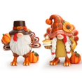 thumbnail image 1 of Ayieyill Thanksgiving Gnome Figurines, Turkey Thanksgiving Decorations, 2 Pcs, Resin, 1 of 6
