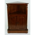 thumbnail image 1 of Ayla Corner Cabinet 24Wx35"H in brown wood, 1 of 7