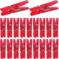 thumbnail image 1 of Aylifu 200 Pieces Red Plastic Clothespins Mini Transparent Craft Clips Utility Pictures Paper Peg Pins for Hanging Photos String Fairy Lights Wedding Party Decor, 1 of 7