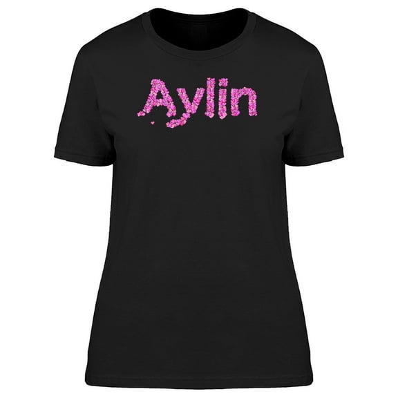 Aylin Cool Pink Heart Name T-Shirt Women -Image by Shutterstock, Female Large