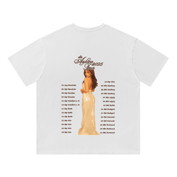 Ayliva 2025 Tour Cotton T-Shirt  Round Neck Short Sleeved graphic t shirts